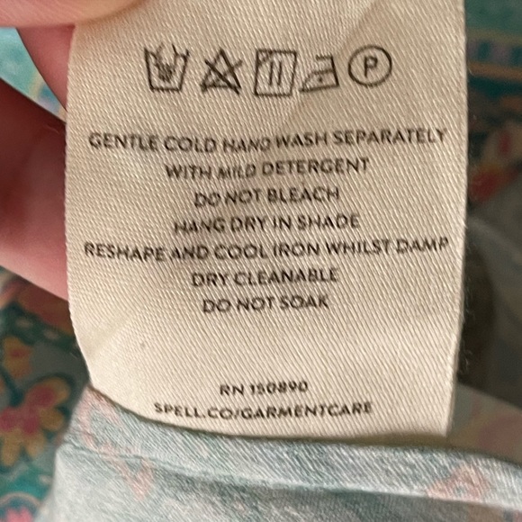 Spell Farrah Half Moon Gown Aqua M - Picture 7 of 9